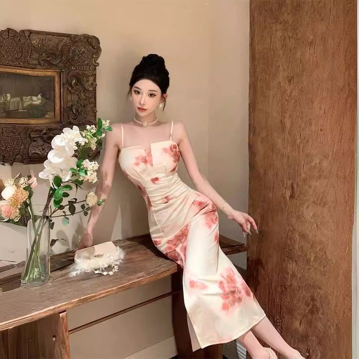 【dress】キャミプリントワンピース　M25100