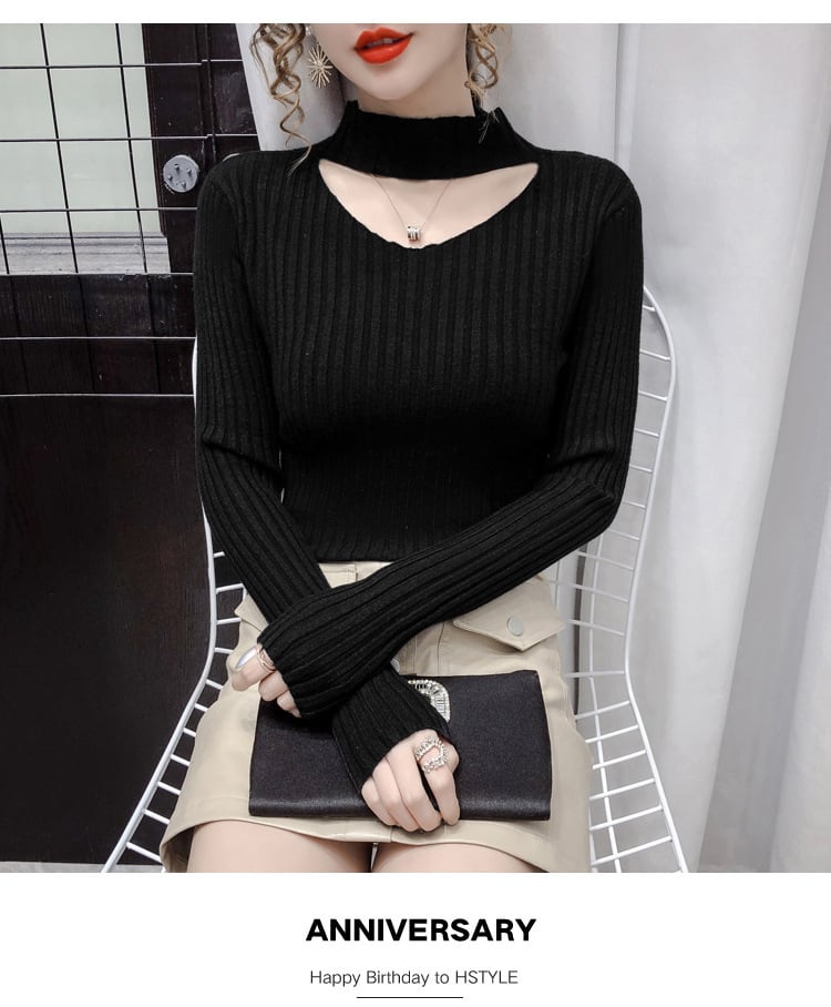 【tops】カットワークニットトップス　M27003