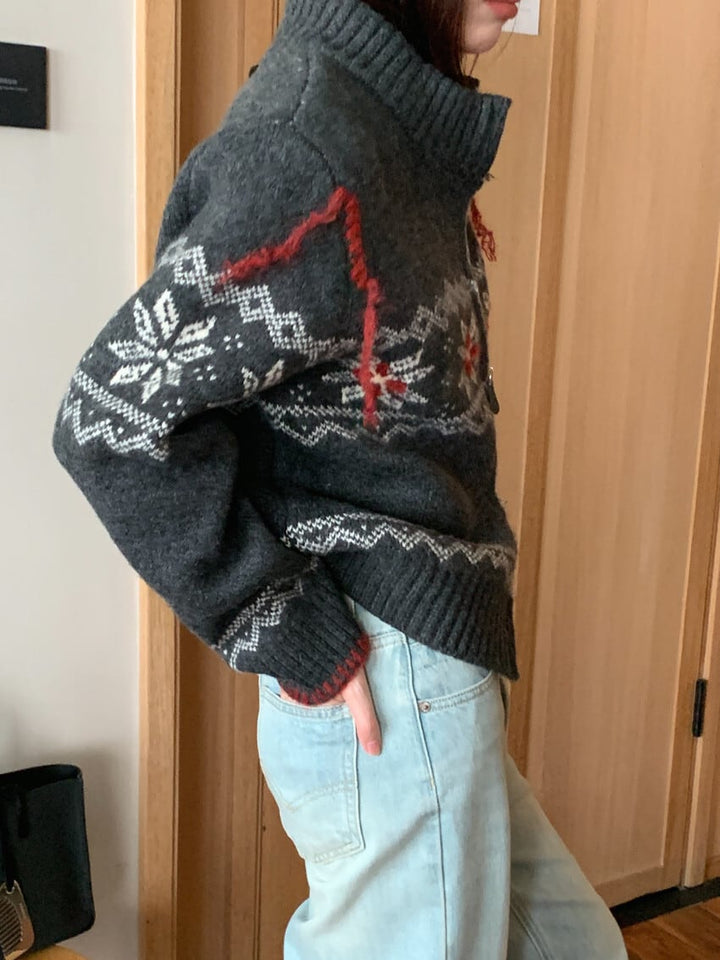 【outer】ファスナーニットカーデ　M27101