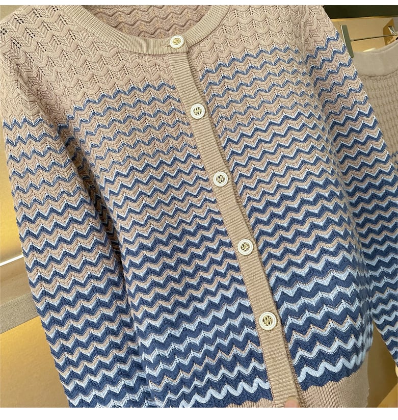 【set】ニットカーデ×スカートセット　M26608