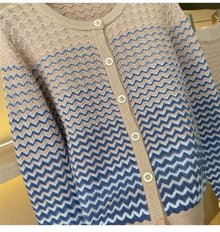 【set】ニットカーデ×スカートセット　M26608