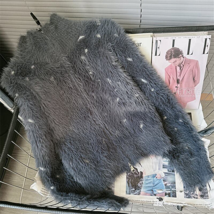 【outer】ファスナーシャギーニットカーデ　M27474