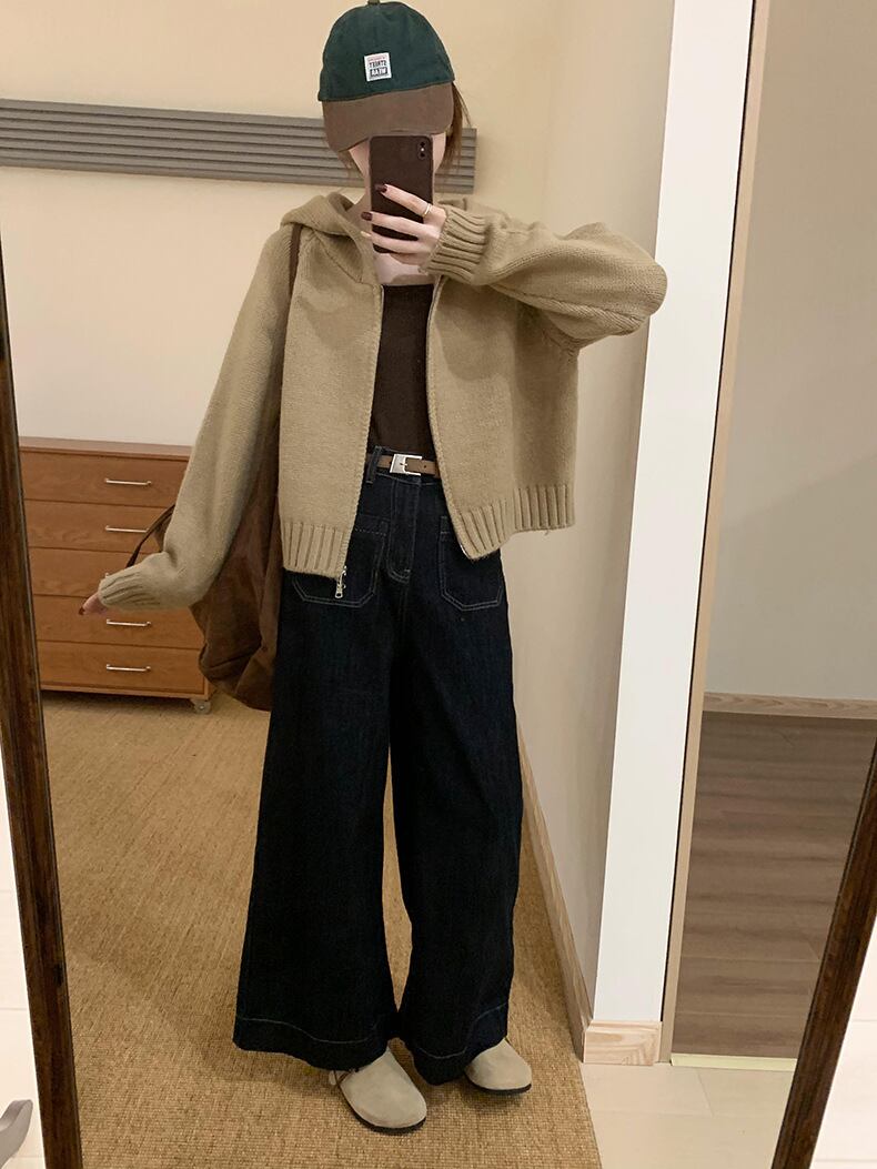 【outer】ファスナーニットカーデ　M27078