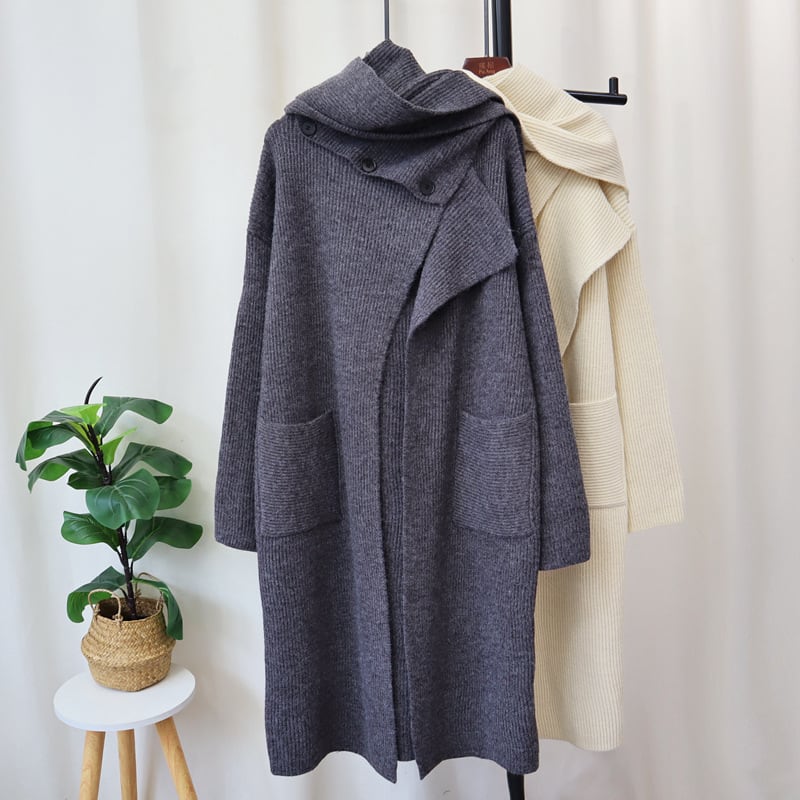 【outer】ロング丈ニットカーデ　M26619