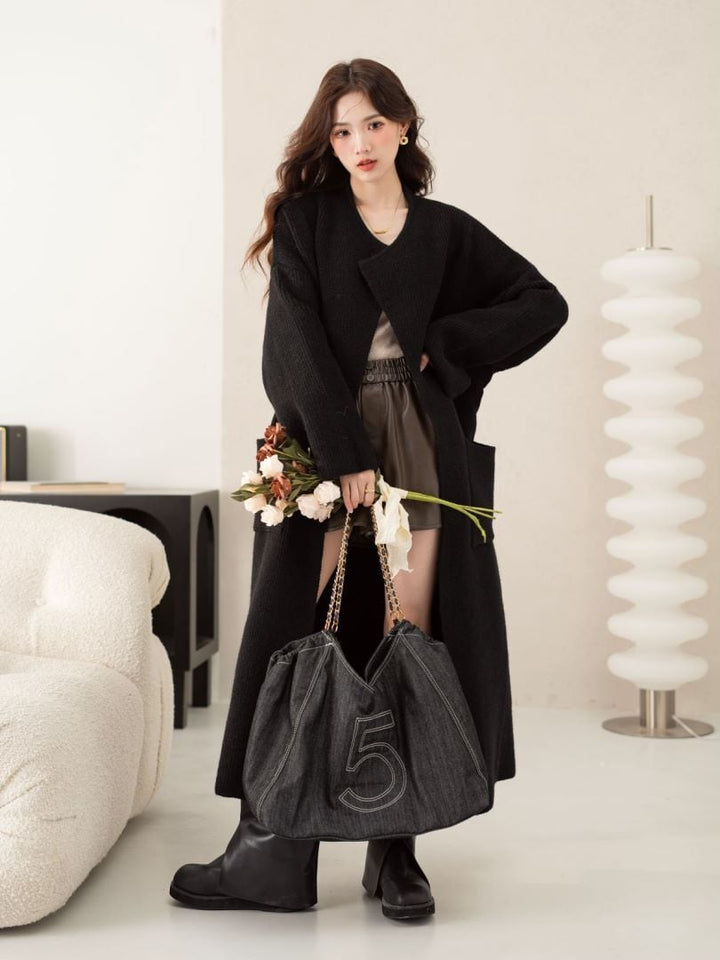 【outer】ロング丈ニットカーデ　M26713