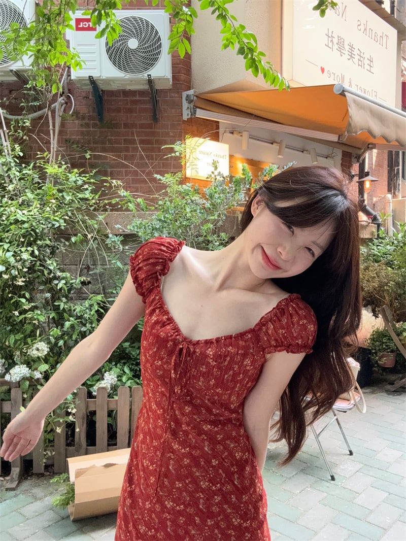 【dress】花柄ワンピース　M24859