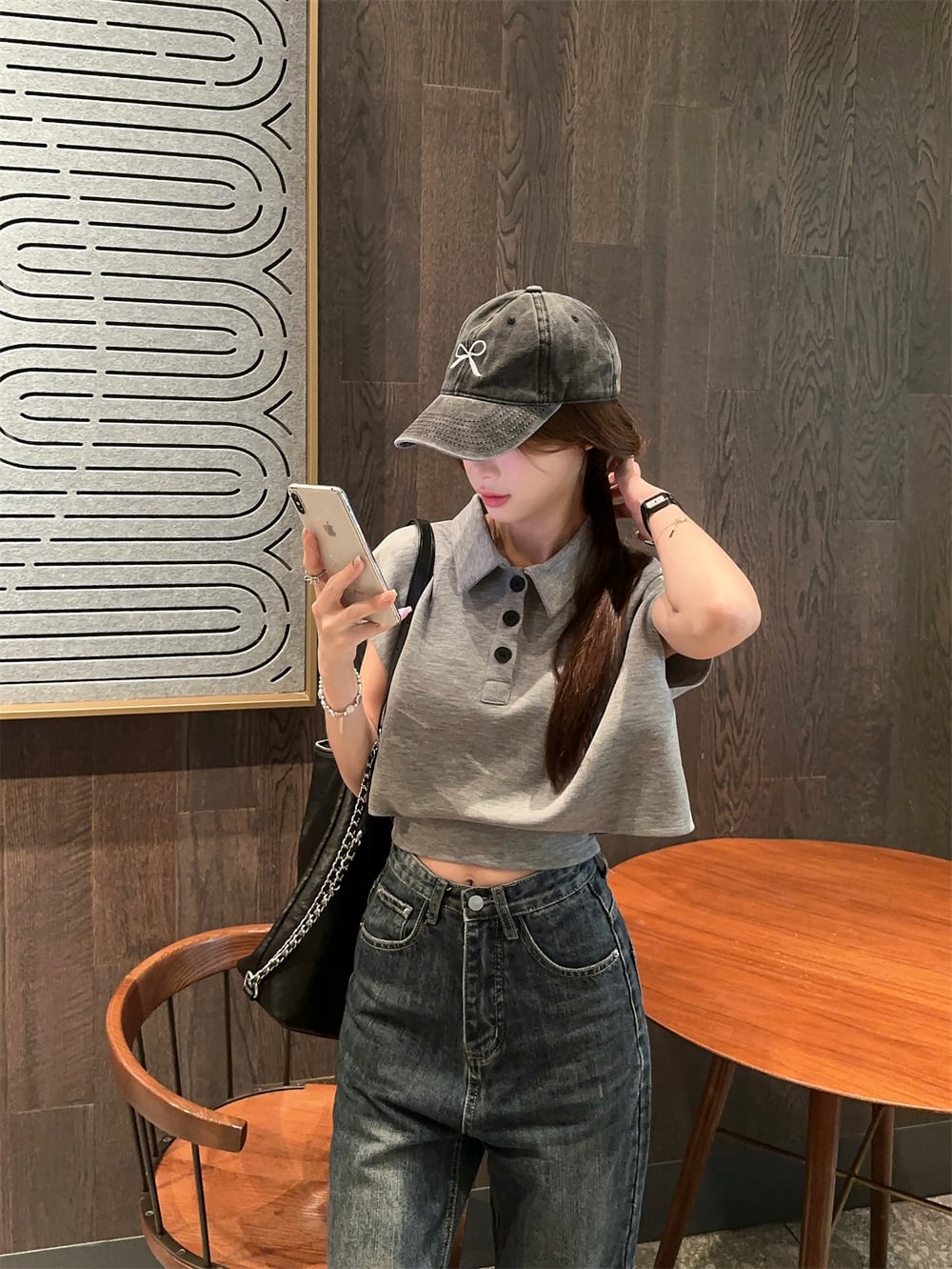 【tops】POLOネックTシャツ　M23916