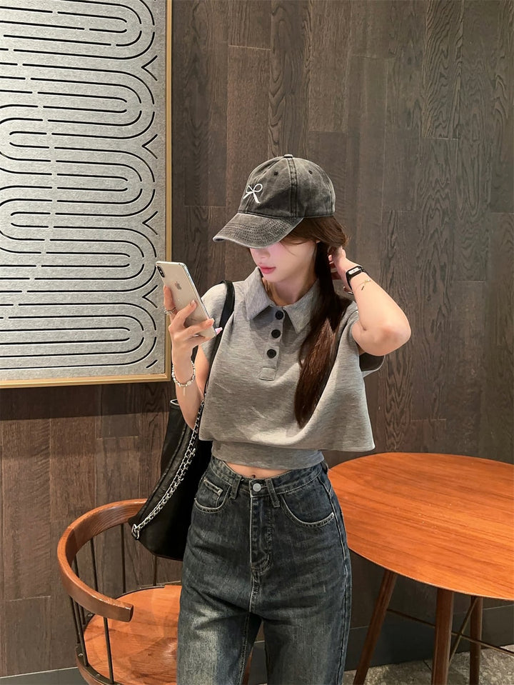 【tops】POLOネックTシャツ　M23916