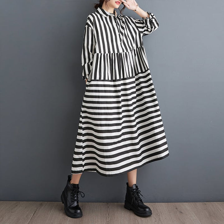 【dress】POLOネックシャツワンピース　M18947