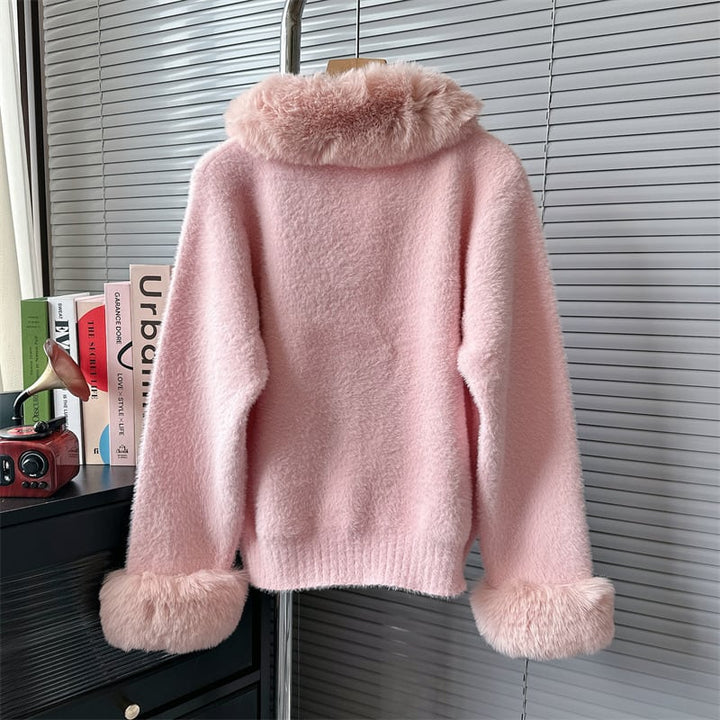 【outer】袖ファーニットカーデ　M18211