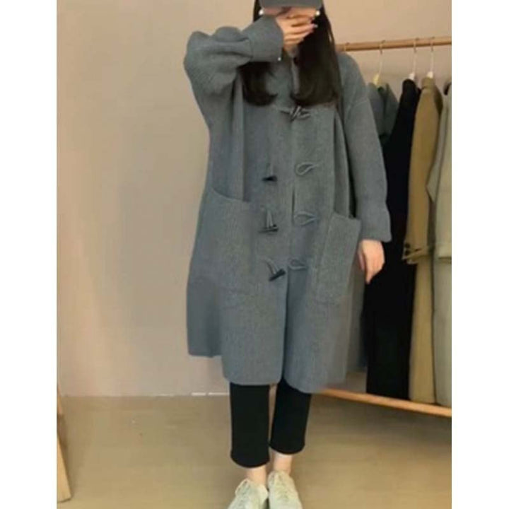 【outer】ロング丈アウトポケットニットカーデ　M17891