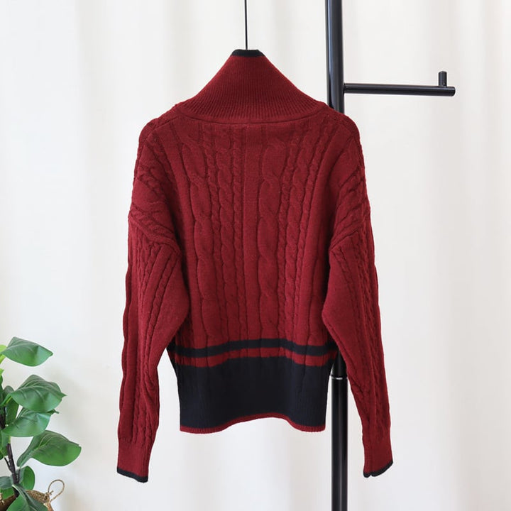 【outer】ファスナーニットカーデ　M27814