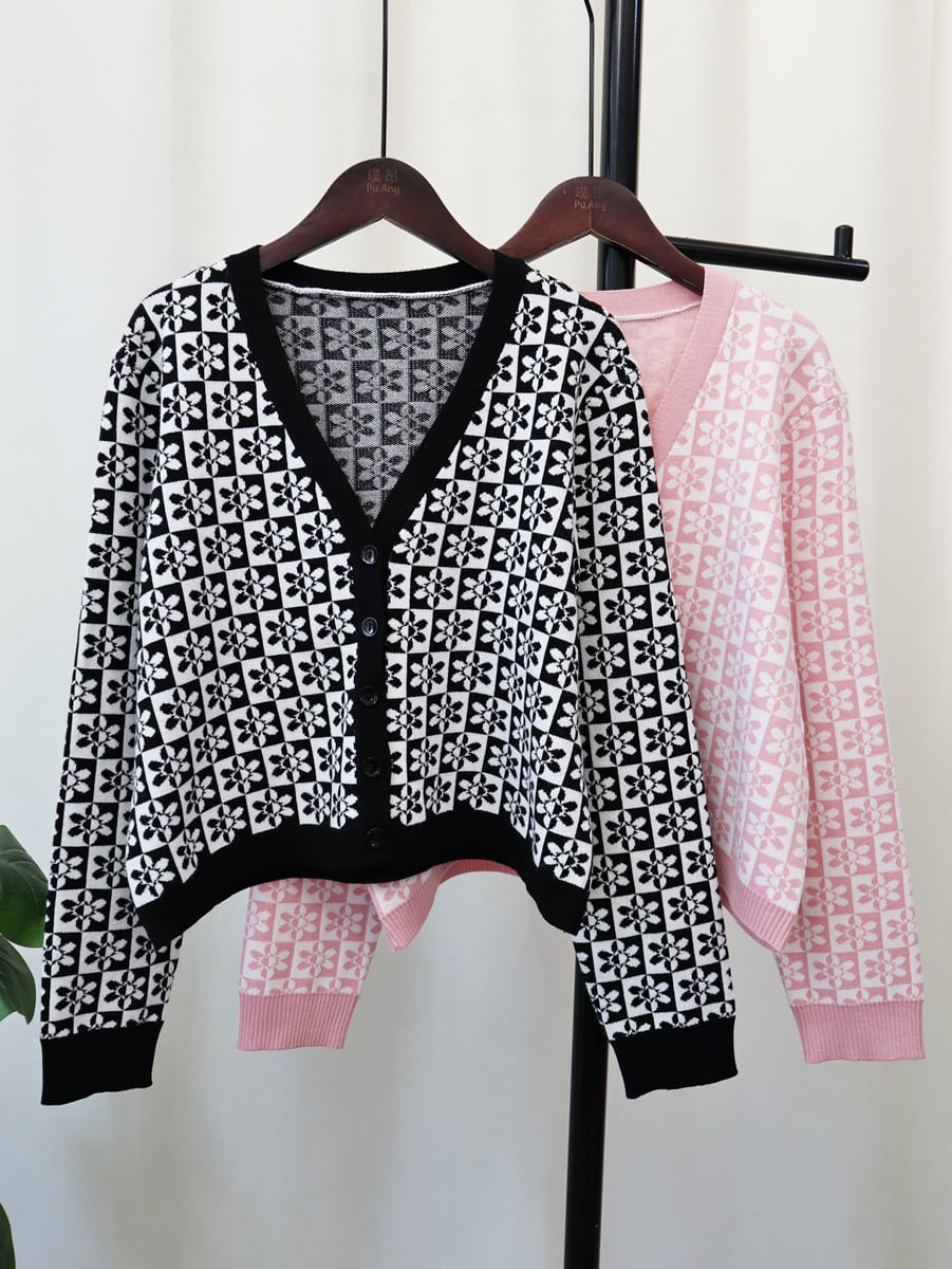 【outer】Vネックニットカーディガン　M18066