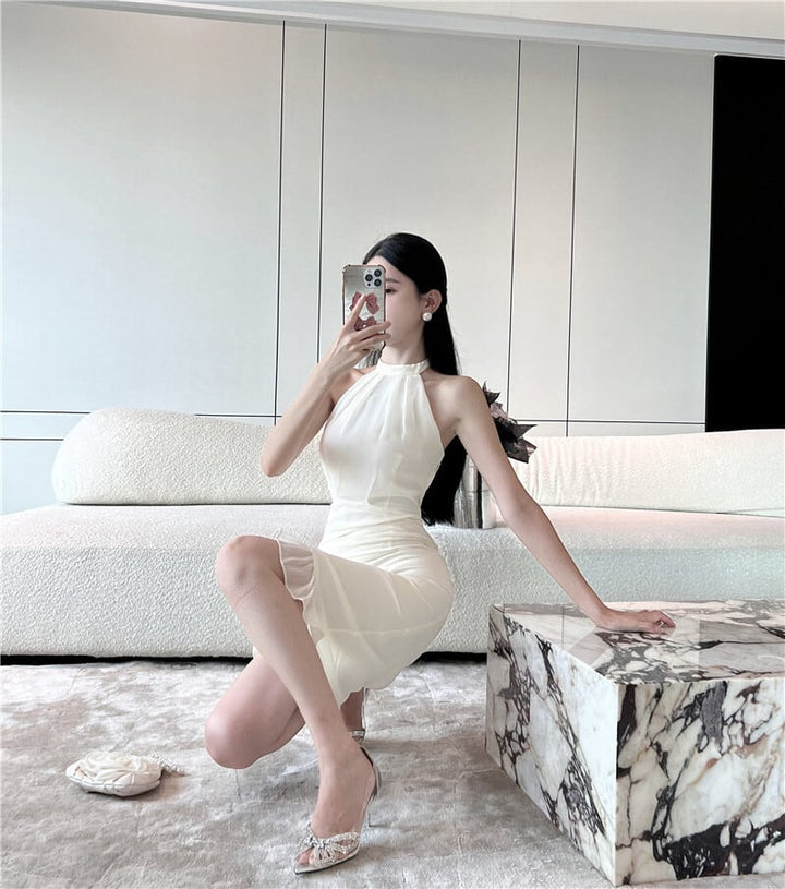 【dress】フリル不規則 イレギュラーセクシーワンピース　M16890