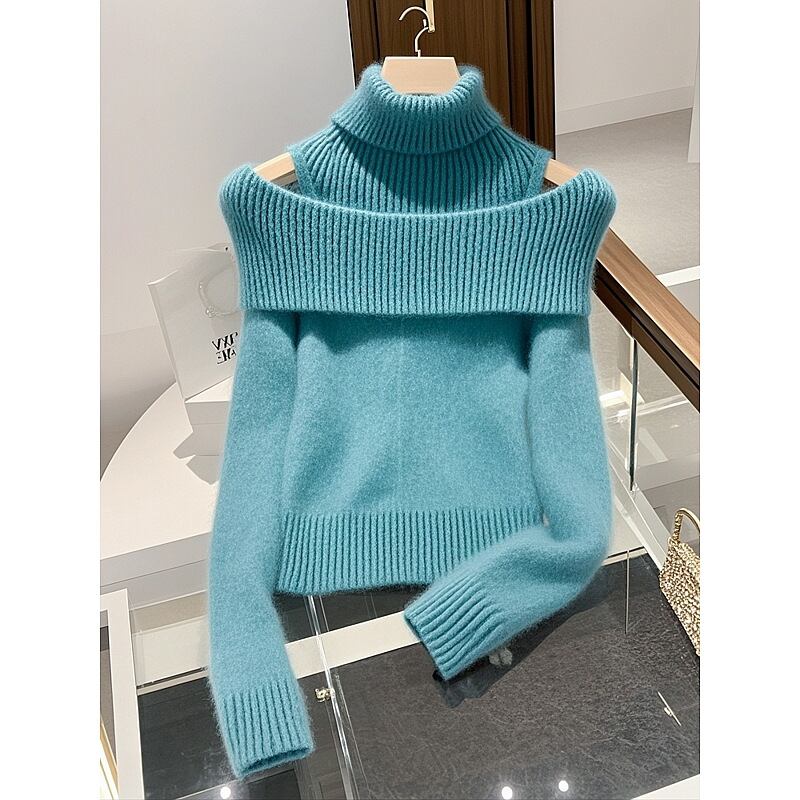 【tops】ドッキングオフショルダーニットトップス　M29135