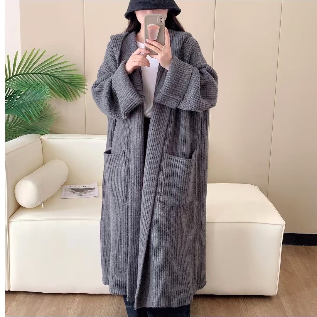 【outer】ロング丈ニットカーデ　M26832