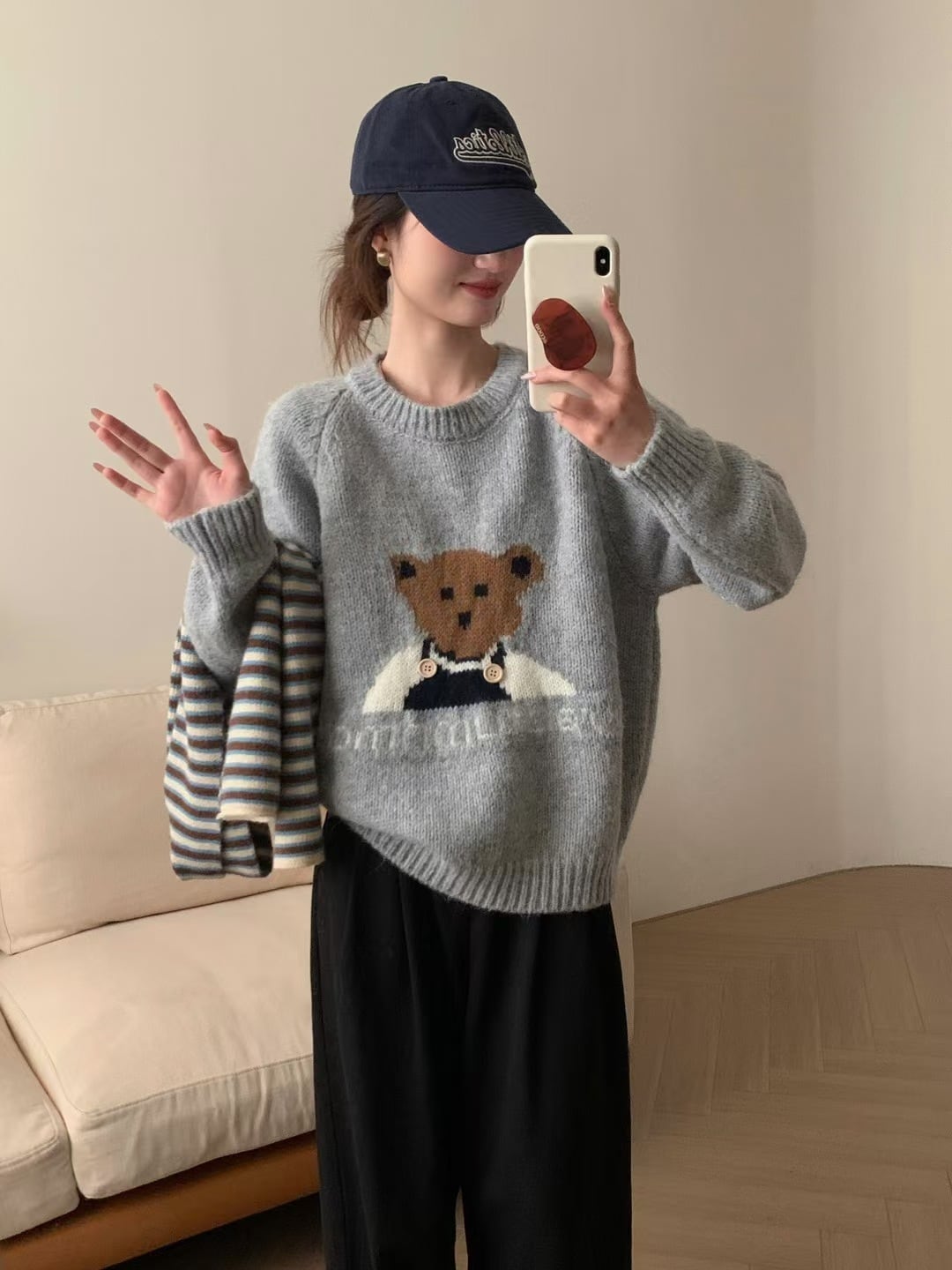 【tops】クルーネックニットセーター　M26938