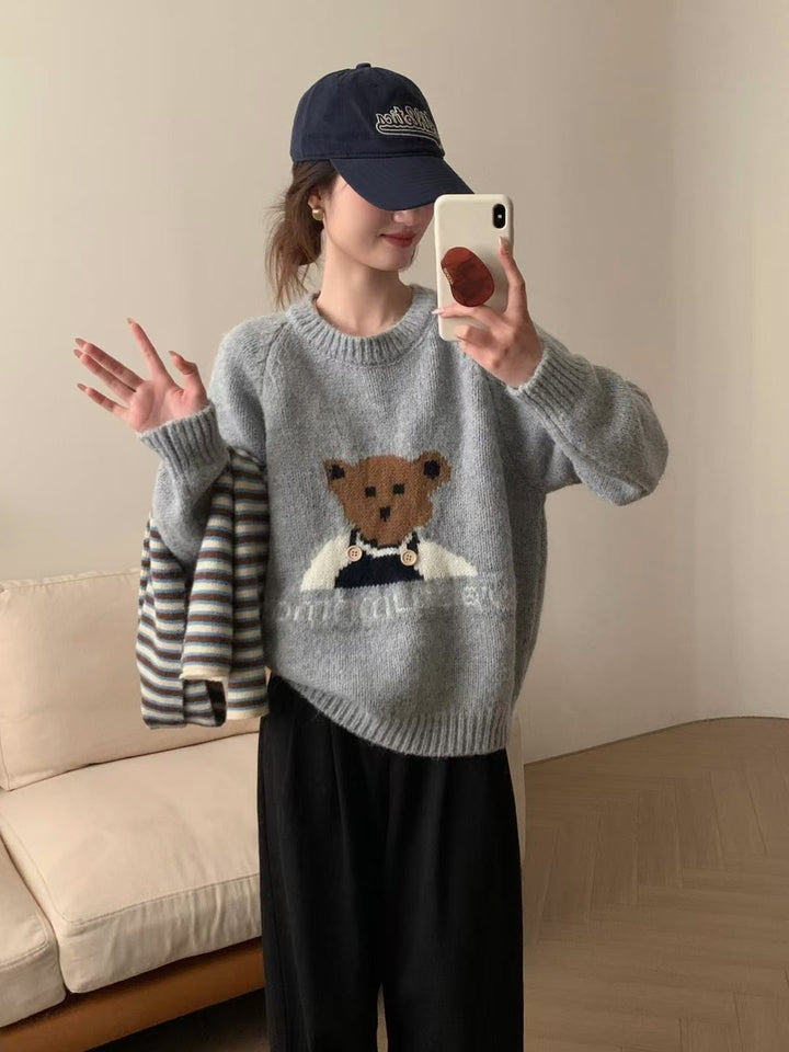 【tops】クルーネックニットセーター　M26938