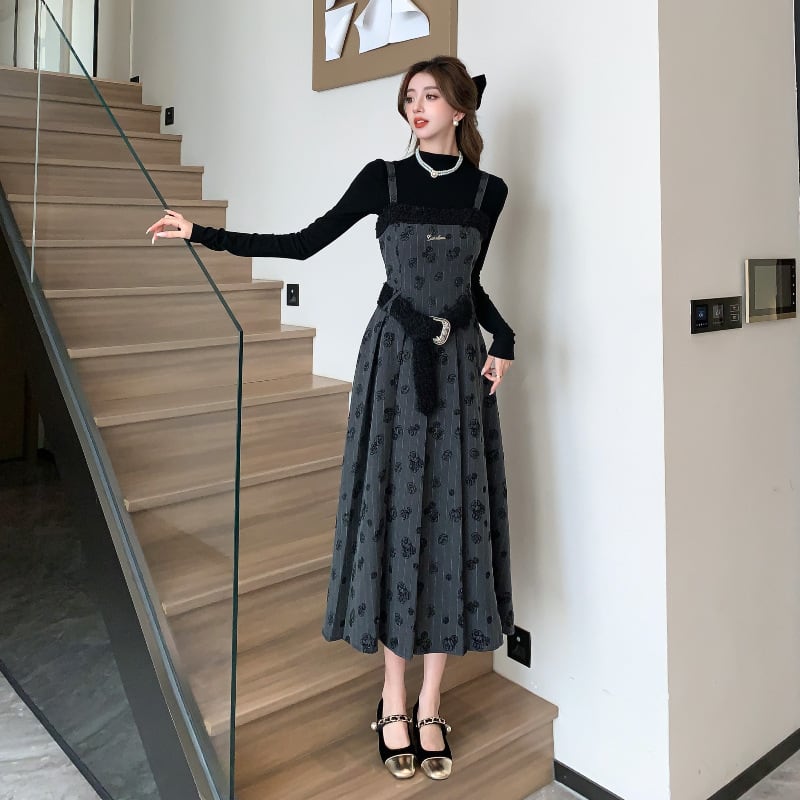 【set】トップス×ワンピースセット　M21351