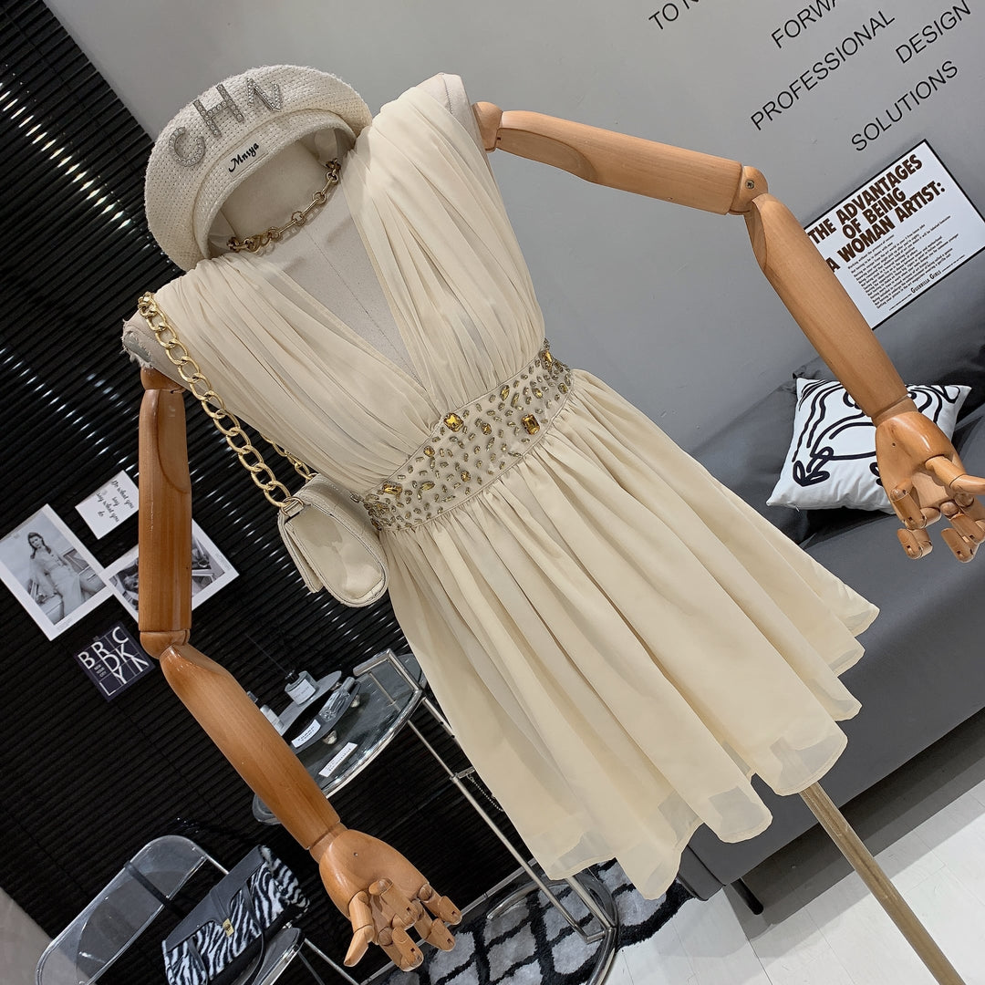 【dress】Vネックワンピース　M25011