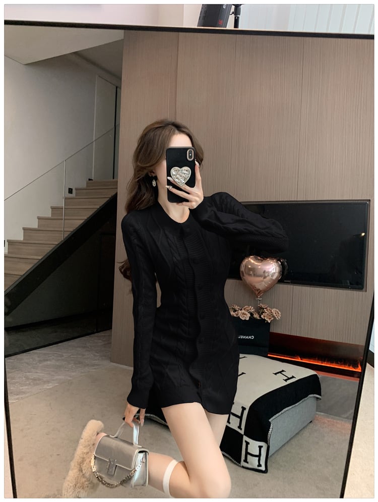 【dress】今季マストバイニットワンピース韓国系着心地良い　M17573