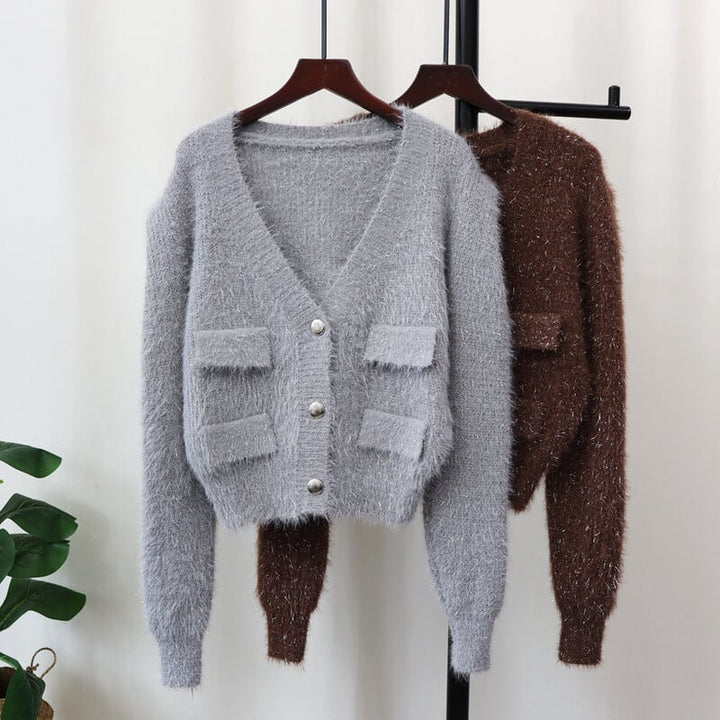 【outer】Vネックニットカーデ　M26566