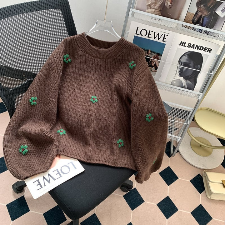 【tops】クルーネックニットセーター　M28853