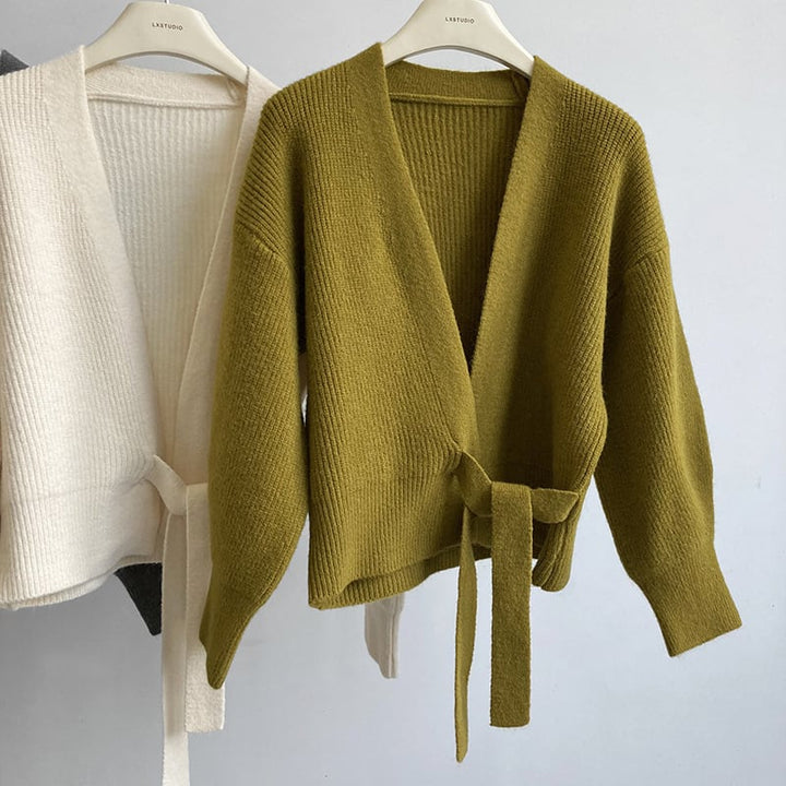 【tops】カシュクールニットセーター　M17866
