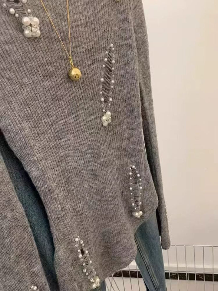 【tops】パールニットセーター　M29309