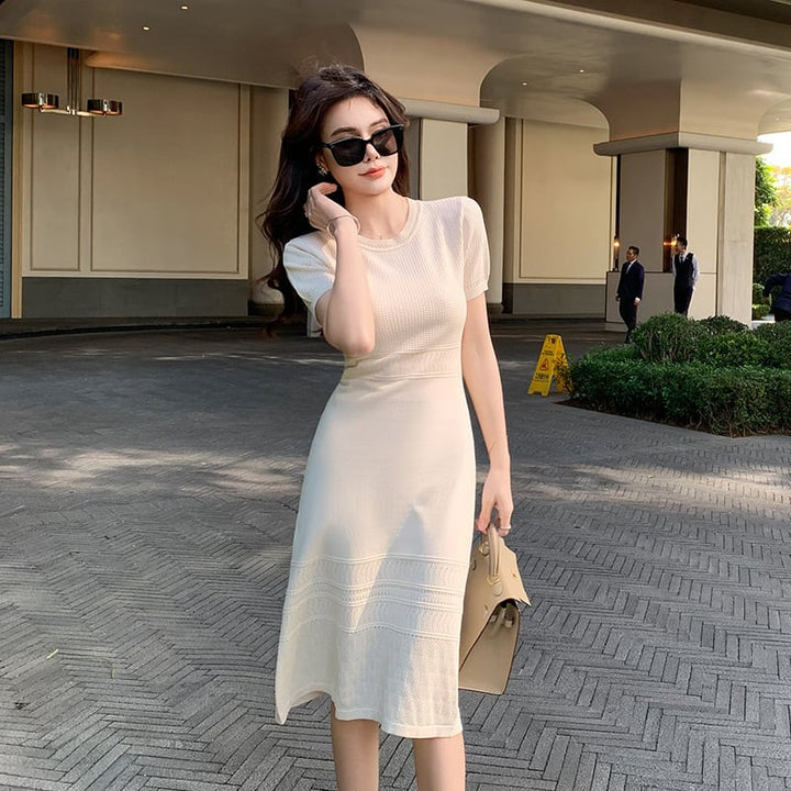 【dress】薄手ニットワンピース　M29747