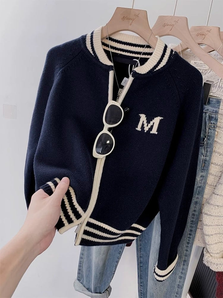 【outer】ファスナーニットカーデ　M29234