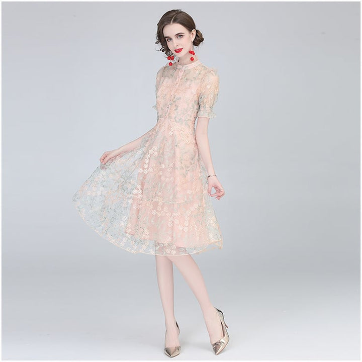 【dress】知的で品の良い♡エレガントレースワンピース　M17444