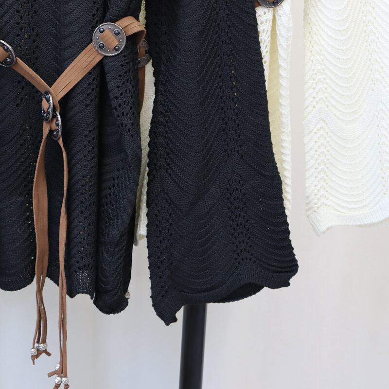 【tops】ニットセーターベルト付き　M26852