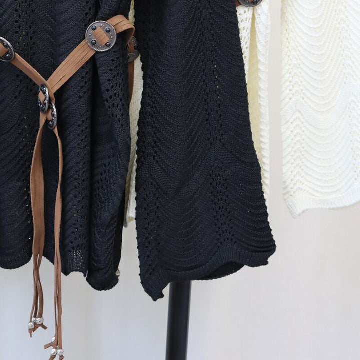 【tops】ニットセーターベルト付き　M26852