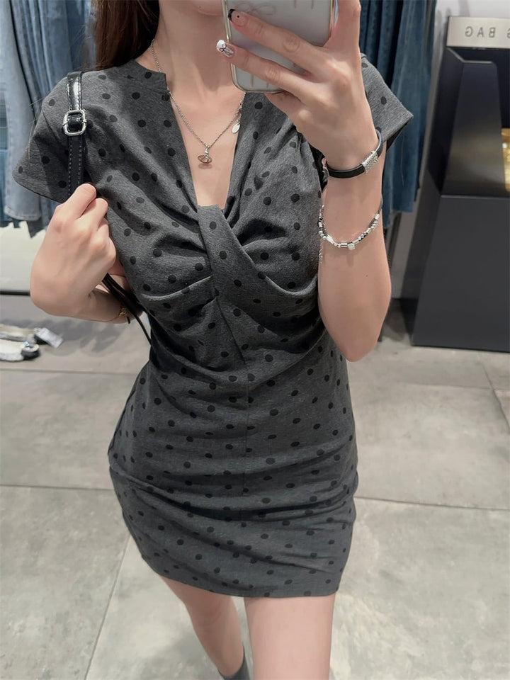 【dress】ドット柄ワンピース　M24404
