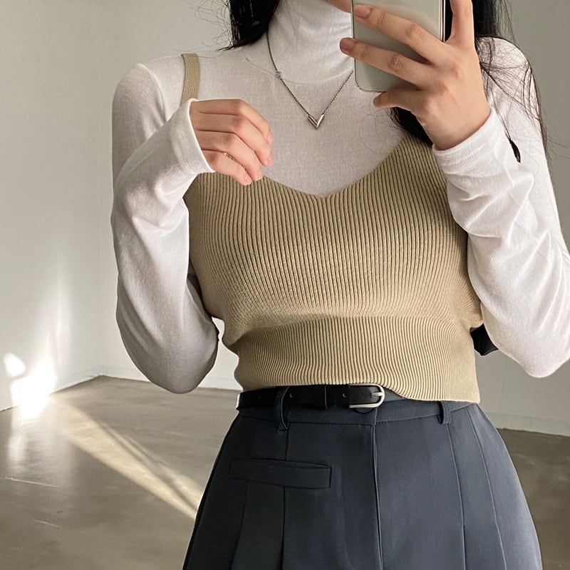 【tops】ニットキャミソール　M26659
