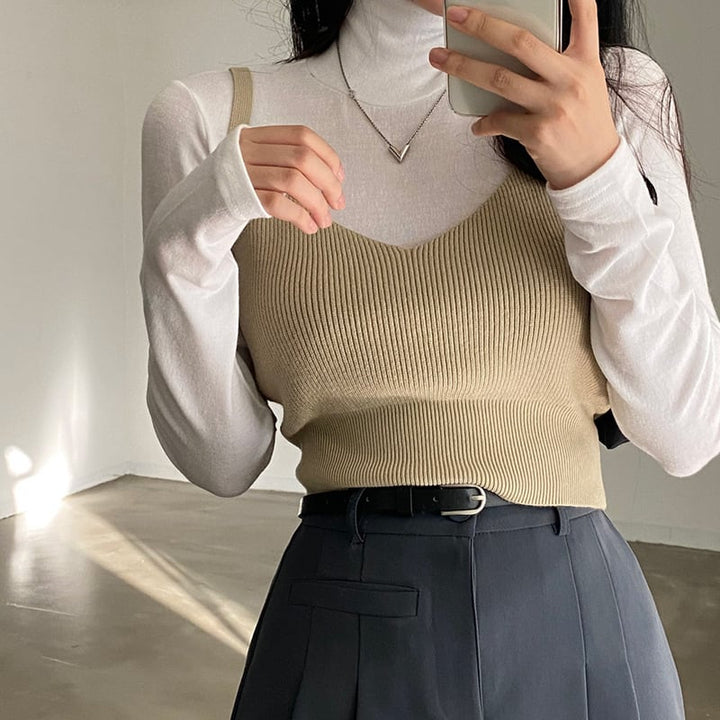 【tops】ニットキャミソール　M26659
