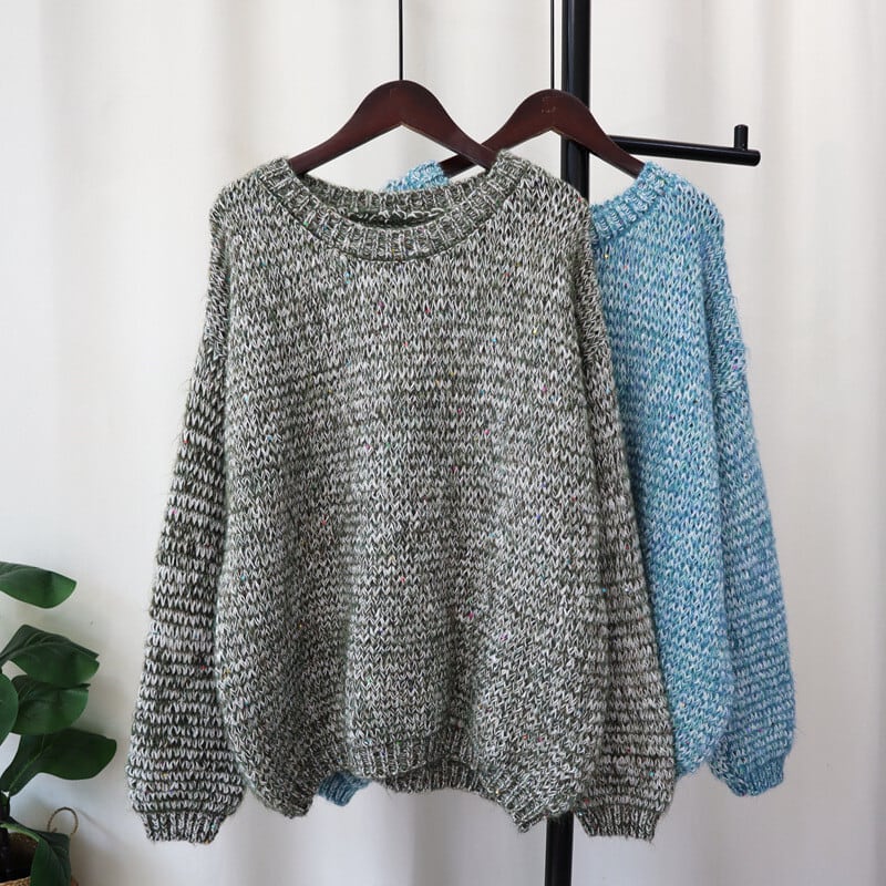 【tops】クルーネックニットセーター　M17997