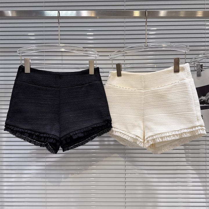 【bottoms】レースドッキングショートパンツ Q7447