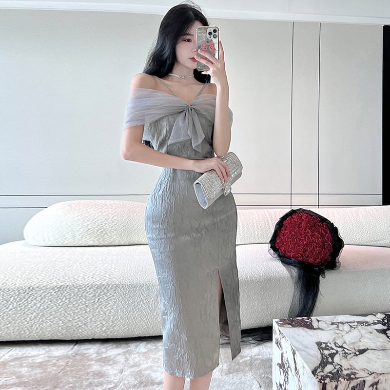 【dress】高級感 chicエレガントデートワンピースオシャレ　M17063