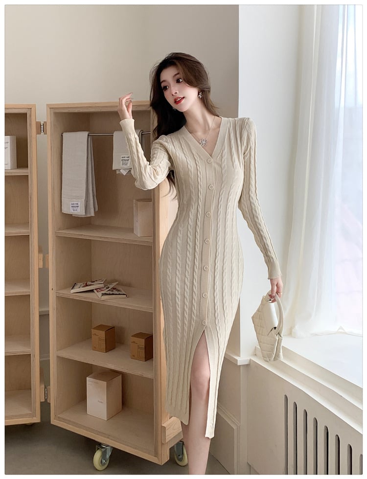 【dress】ニットワンピース　M25393