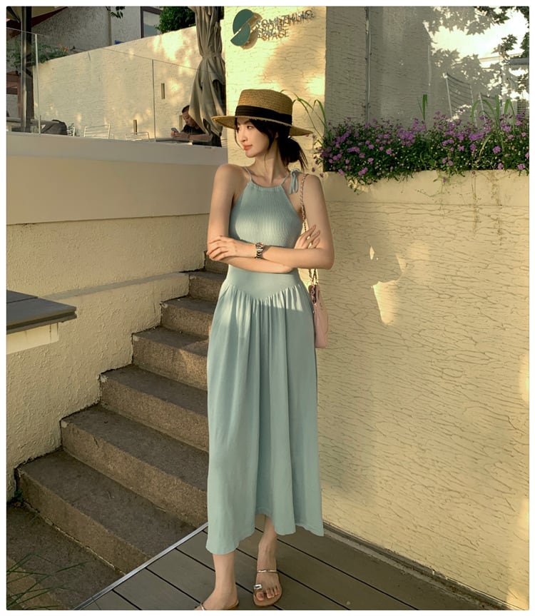 【dress】ホルターネックニットワンピース　M24580