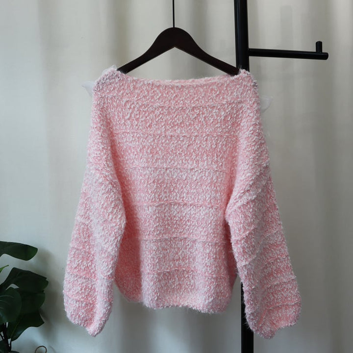 【tops】リボン付きニットセーター　M26121