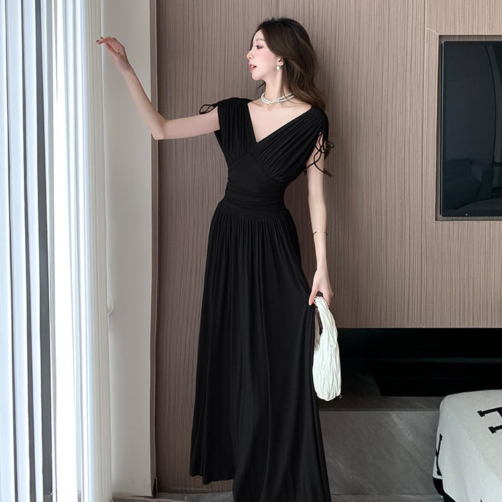 【dress】Vネックワンピース　M24966
