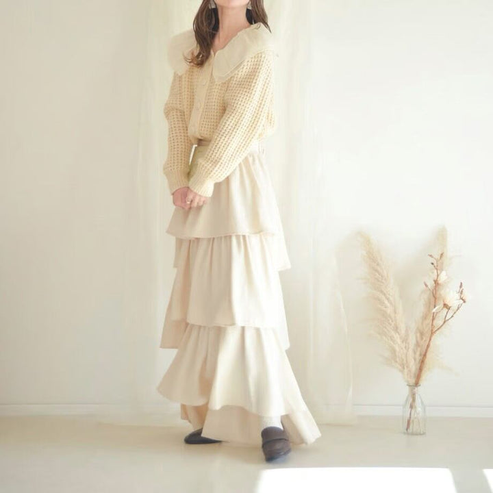 【outer】ドールカラーニットカーデ　M27079