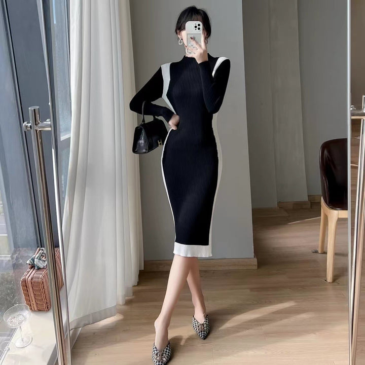 【dress】知的で品の良い♡エレガントニットワンピース　M17529