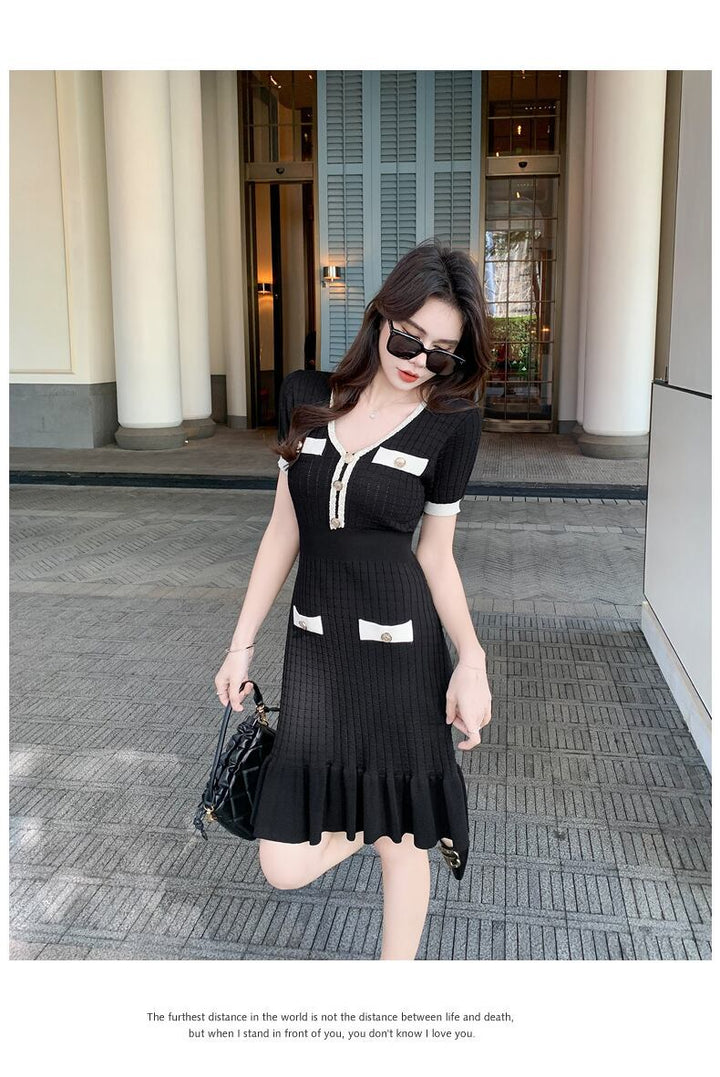 【dress】薄手ニットワンピース　M29749