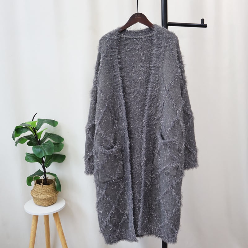 【outer】ロング丈ニットカーデ　M26681