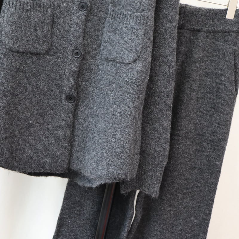 【set】ニットカーデ×ワイドパンツセット　M26869