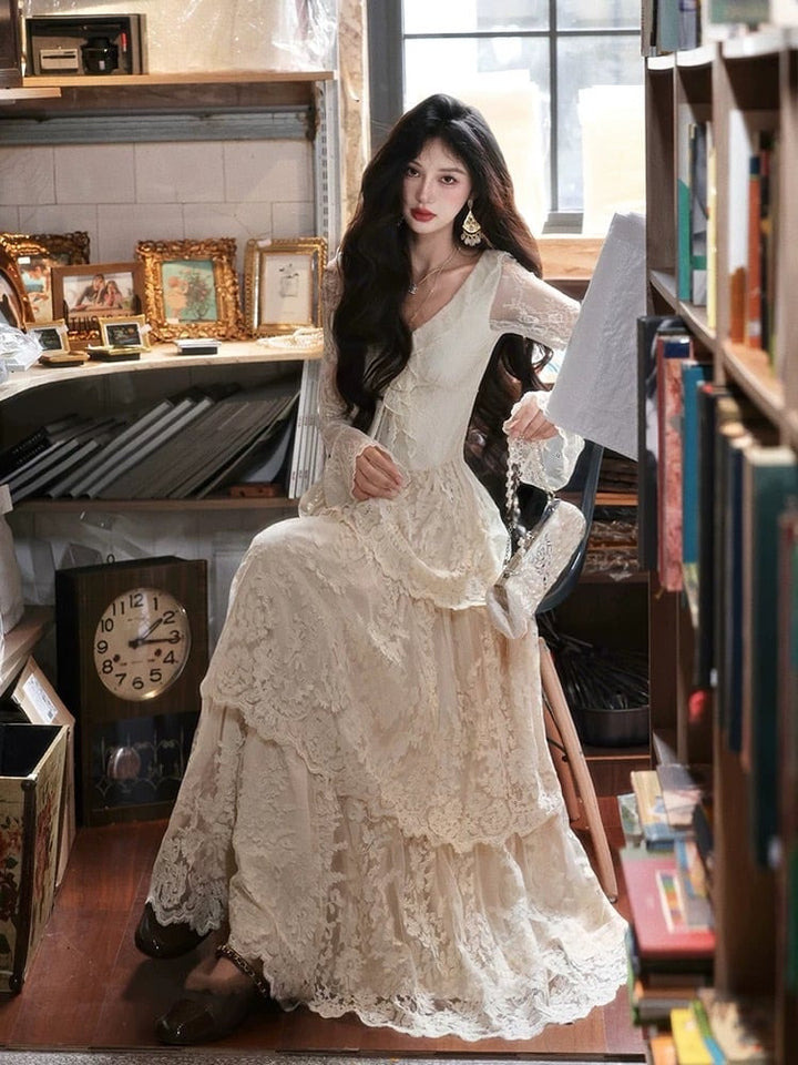【dress】ティアードレースワンピース　N3470
